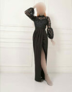 پیراهن ماکسی بلند مجلسی لمه چمنی