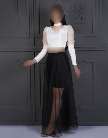 نیم تنه مجلسی یقه دلبری مدل مهسا